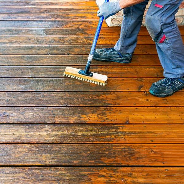 Wooden deck restoration in Annapolis, MD, highlighting renewed surfaces and enhanced outdoor aesthetics